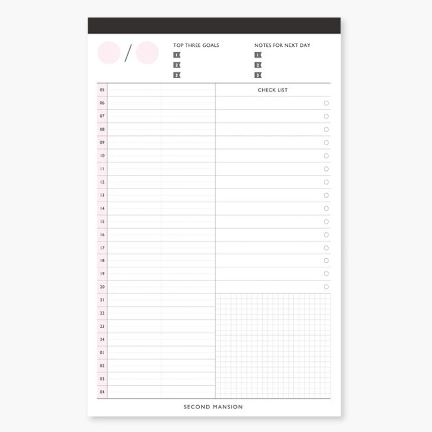 A5 season desk list every day notepad planner image about Daily Goals Checklist referred to as A5 season desk record day-to-day notepad planner